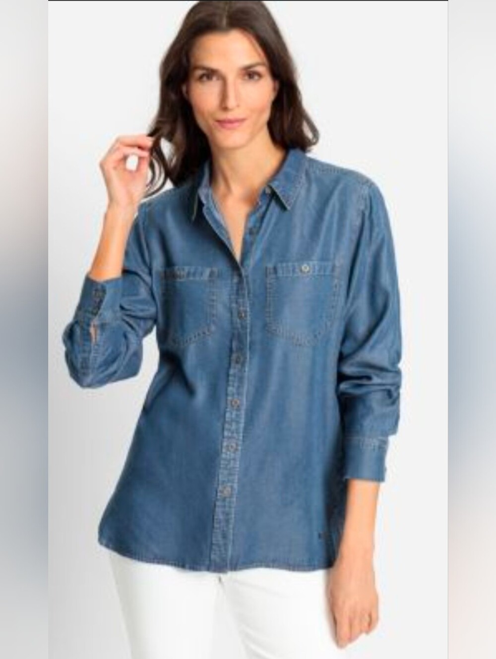 Westbound Light Blue Denim Button-Down Shirt LP